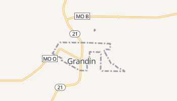 Grandin, Missouri map