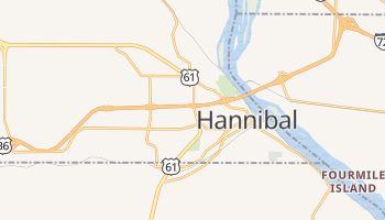 Hannibal, Missouri map
