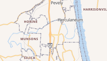 Herculaneum, Missouri map