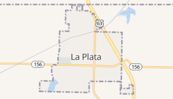 La Plata, Missouri map