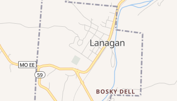 Lanagan, Missouri map