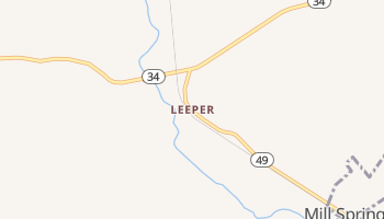 Leeper, Missouri map