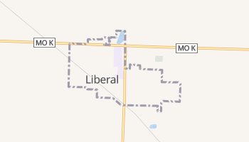 Liberal, Missouri map