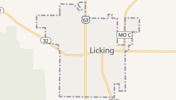 Licking, Missouri map