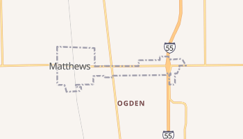 Matthews, Missouri map