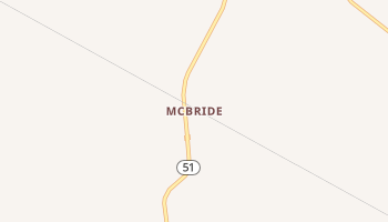 McBride, Missouri map