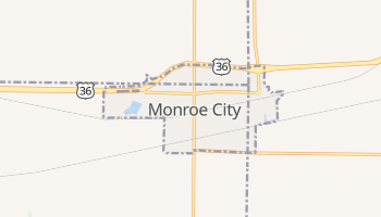 Monroe City, Missouri map