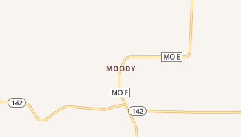 Moody, Missouri map