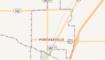 Portageville, Missouri map