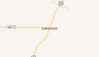 Simmons, Missouri map