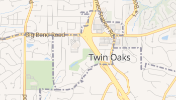 Twin Oaks, Missouri map
