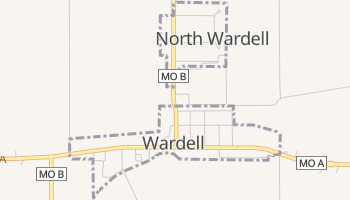 Wardell, Missouri map