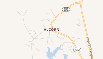 Alcorn, Mississippi map