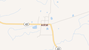 Arm, Mississippi map
