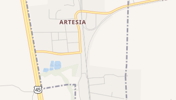 Artesia, Mississippi map