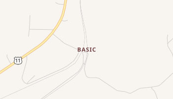 Basic, Mississippi map