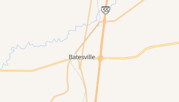 Batesville, Mississippi map