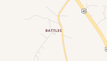 Battles, Mississippi map