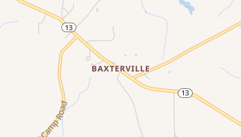 Baxterville, Mississippi map