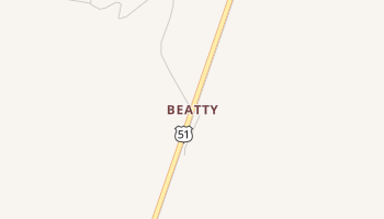 Beatty, Mississippi map