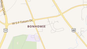 Bonhomie, Mississippi map