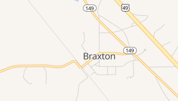 Braxton, Mississippi map