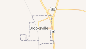 Brooksville, Mississippi map