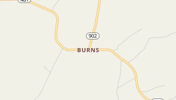 Burns, Mississippi map