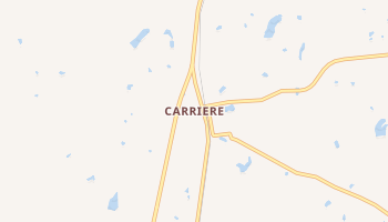 Carriere, Mississippi map