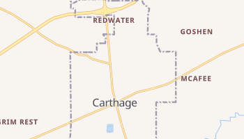 Carthage, Mississippi map