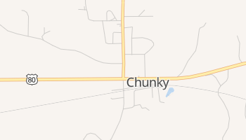 Chunky, Mississippi map