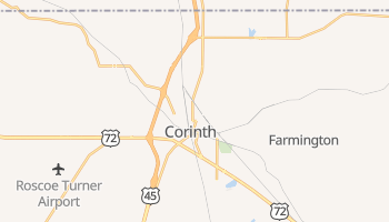 Corinth, Mississippi map
