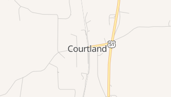 Courtland, Mississippi map