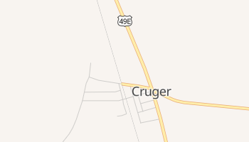 Cruger, Mississippi map