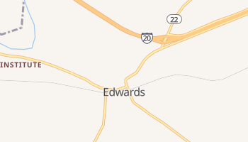 Edwards, Mississippi map