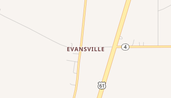 Evansville, Mississippi map