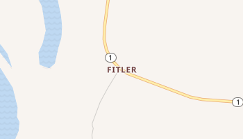 Fitler, Mississippi map