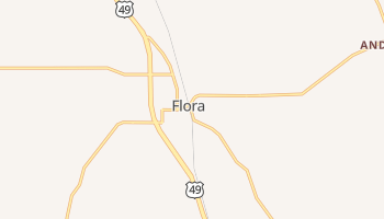 Flora, Mississippi map