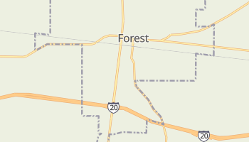 Forest, Mississippi map