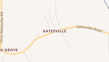 Gatesville, Mississippi map