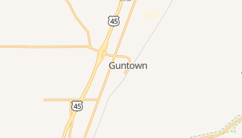 Guntown, Mississippi map