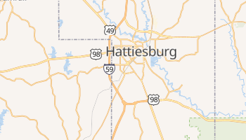 Hattiesburg, Mississippi map