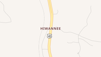 Hiwannee, Mississippi map