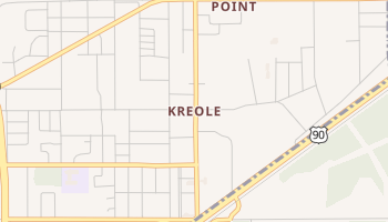 Kreole, Mississippi map