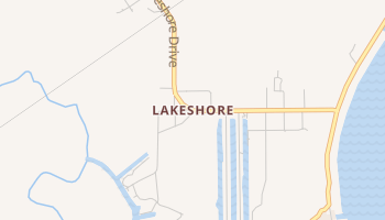 Lakeshore, Mississippi map