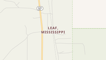 Leaf, Mississippi map