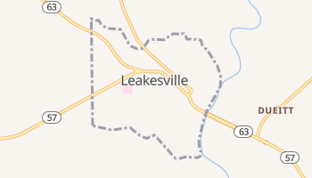 Leakesville, Mississippi map