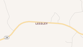 Lessley, Mississippi map