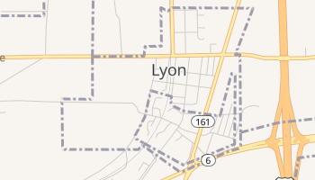 Lyon, Mississippi map