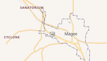Magee, Mississippi map